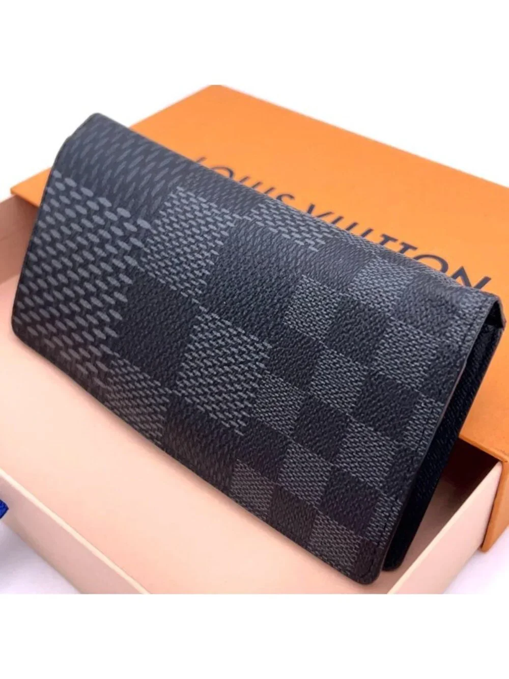 Louis Vuitton Damier Graphite Portefeuille Brazza Limited Black Wallet